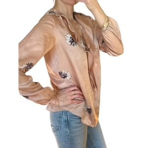Chic and Feminine Pink Rebecca Taylor Floral Blouse